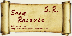 Saša Rašović vizit kartica